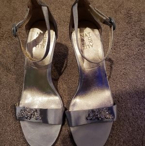 Naturalizer Satin Blue Sandals...BIG SIZE...12M